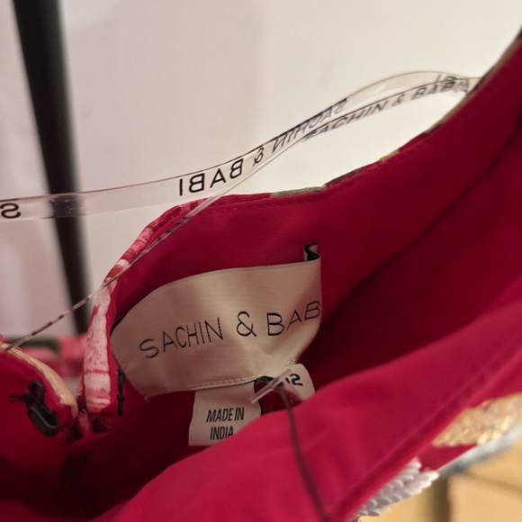 NWT | Sachin & Babi Lana Gown Deep Pink Dahlia Size 12 - Picture 8 of 8